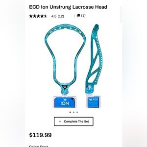 ECD Ion Lacrosse Head Clear Sapphire Blue - Unstrong - New